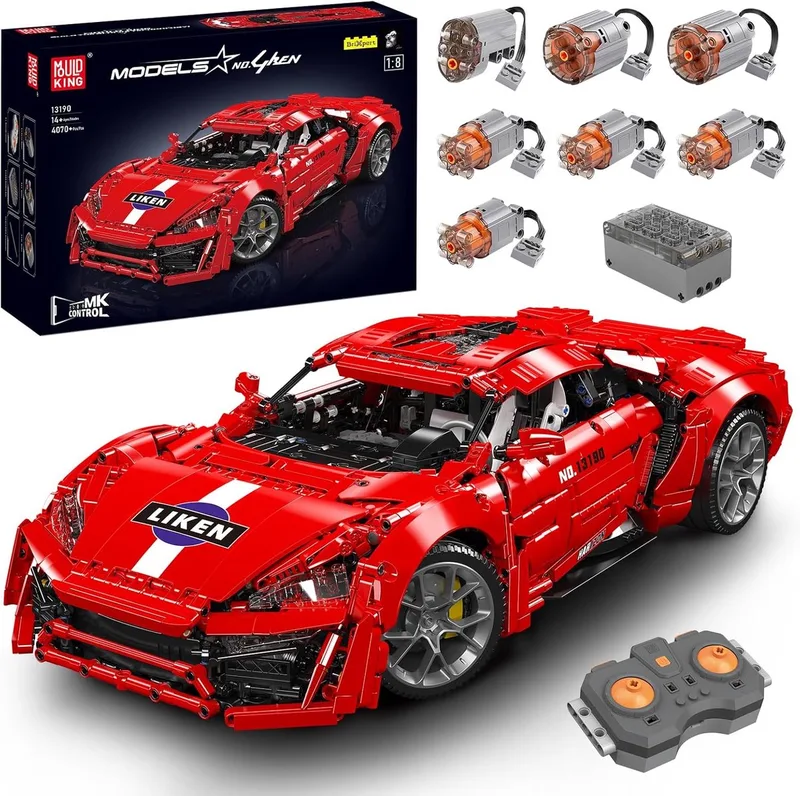 Mould king 13190 Lykan Hypersport van Mould King in Rood – productfoto