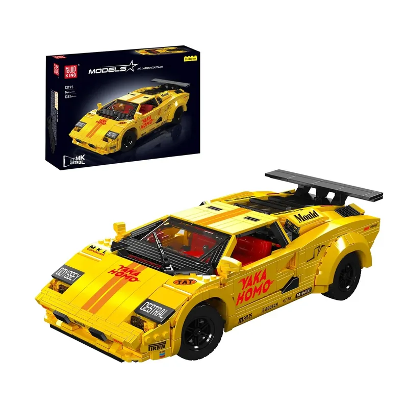 Mould King 13194 – Ferngesteuerter Lambo Countach Gelb (80er Jahre) Modellbausatz by Mould King – product photo