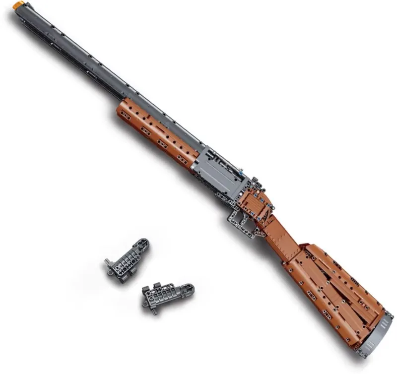 Mould King 14016 Dubbelloops Shotgun icons bouwset | WW2 army leger pistool modelbouw | Classic creator motor guns bouwpakket | Geschikt voor Lego | Technische speelgoed expert bouwpakketten voor volwassenen & kinderen | Bouwdoos met 1015 bouwstenen by Mould King in Pistool – Shotgun, 1015 bouwblokken – product photo