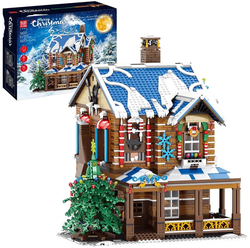 Mould King 16011 Christmas House van Mould King in Bruin – productfoto