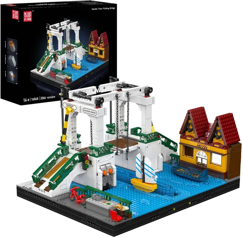 Mould King 16068 Nordic Town Brug by Mould King in Multi – product photo