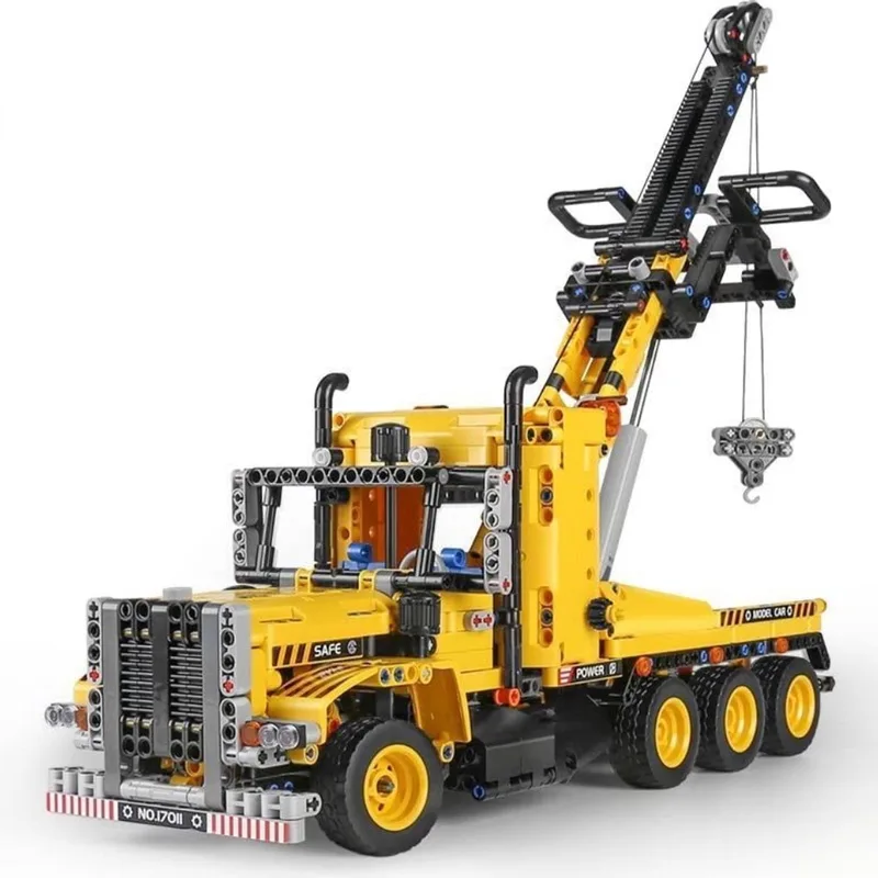 Mould king 17011 Technisch sleepwagen bouwset | Hijskraan auto modelbouw | Educatief constructie speelgoed bouwpakketten voor kinderen & volwassenen | Geschikt voor Lego technic | Bouwdoos met 1277 bouwstenen by Mould King in Constructie : Sleepwagen, 1250 bouwblokken – product photo