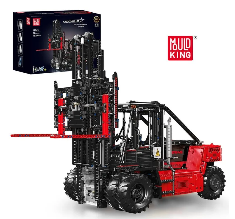 Mould King 17045 Heavy-Duty Forklift Red Konstruktions-Spielset, (4579 St) by Mould King – product photo