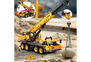 Mould king 17058 Technisch Mobiele kraan bouwset | Hijskraan auto modelbouw | Educatief constructie speelgoed bouwpakketten voor kinderen & volwassenen | 997 bouwstenen von Mould King in Constructie : Mobiele hijskraan, 997 bouwblokken – Produktfoto 2 von 5