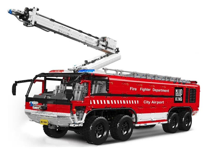 Mould King 19004S Feuerwehr Flughafen Rettungswagen Konstruktions-Spielset, (6653 St) by Mould King – product photo