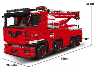 Mould King 19008 De High-Tech MOC-29848 met 10966+ onderdelen App Gemotoriseerde Sleepkraan Truck Mkii Set von Mould King in Rood. – Produktfoto 3 von 3