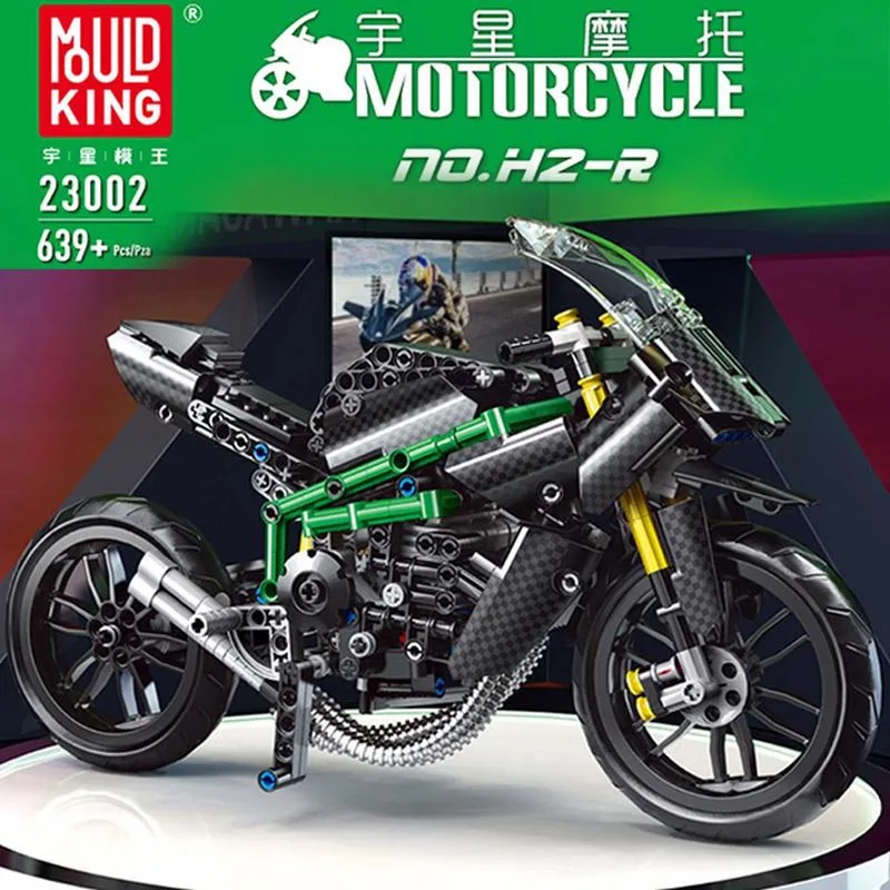 Mould King 23002 - Kawasaki H2R - 639 onderdelen - Technic - Past op bekende merken - Bouwset - Motor by Mould King – product photo