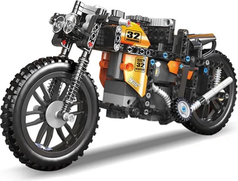 Mould King 23005 - Racing Motorcycle - Bouwset - Gift box - Motorfiets - Remote Control - App control R/C by Mould King in Oranje – product photo