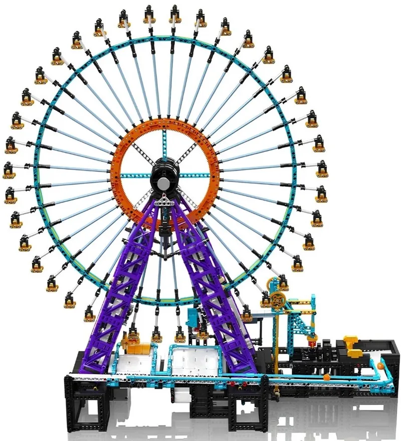 Mould King 26018 Knikkerbaan Reuzenrad XXL mega bouwset | 4402 bloks de Mould King en City : Knikkerbaan Reuzenrad, 4402 bouwblokken – photo du produit