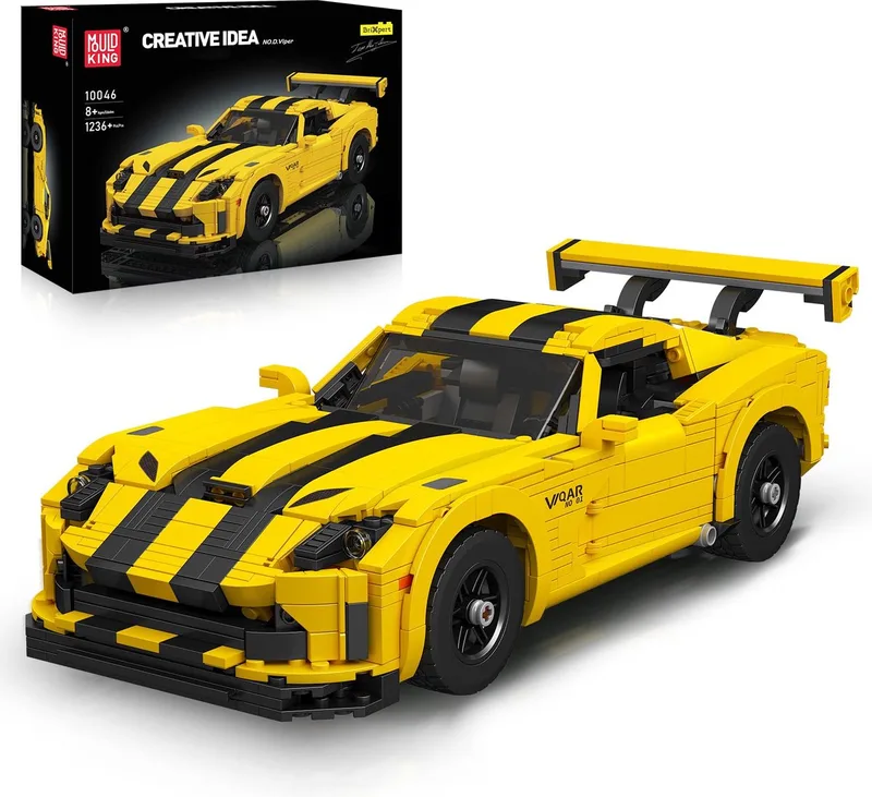 Mouldking 10046 - Dodge Viper - 1236 onderdelen - Bouwset - Lego compatibel by Mould King in Geel – product photo
