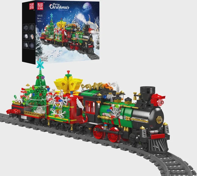 MouldKing 12012 - Kerstmis trein bouwset - 1296 bouwstenen - lego compatibel - bouwset - RC - bestuurbaar by Mould King – product photo