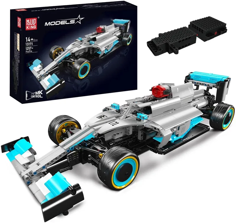Mouldking 13171 - Formule One - Mercedes AMG - Russel - 1257 onderdelen - bestuurbaar - Past op alle bekende merken - bouwset - bouwpakket de Mould King – photo du produit