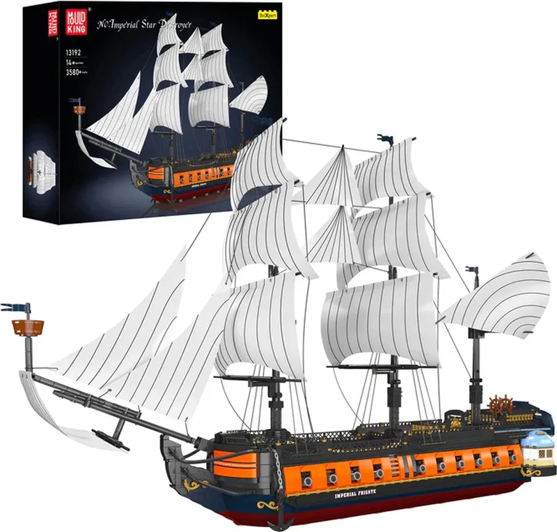 Mouldking 13192 - Piratenschip - bouwset - 3580 onderdelen - statisch - Past op alle bekende merken - bouwpakket de Mould King en Imperial Destroyer – photo du produit
