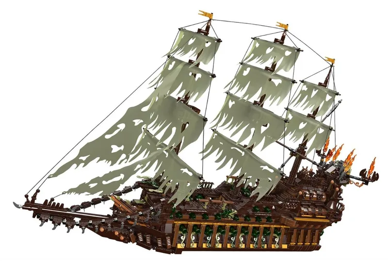 Mouldking 13197 - Vliegende Hollander - Piratenschip - Bouwset - Past op alle bekende merken - 4364 onderdelen de Mould King en The Flying Dutchman – photo du produit 2 sur 4
