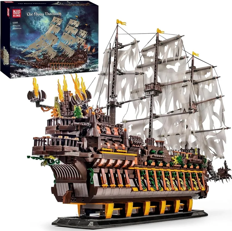 Mouldking 13197 - Vliegende Hollander - Piratenschip - Bouwset - Past op alle bekende merken - 4364 onderdelen de Mould King en The Flying Dutchman – photo du produit 1 sur 4
