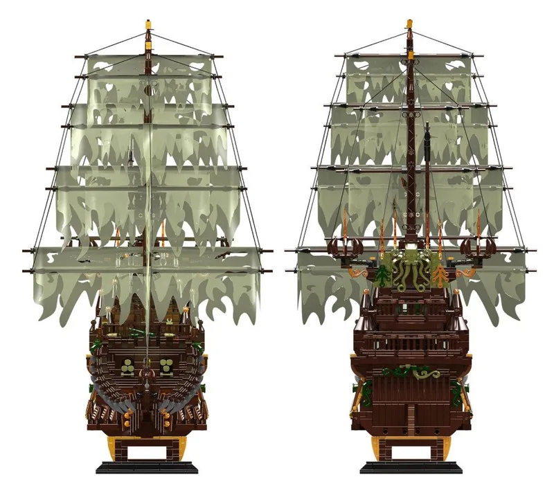 Mouldking 13197 - Vliegende Hollander - Piratenschip - Bouwset - Past op alle bekende merken - 4364 onderdelen de Mould King en The Flying Dutchman – photo du produit 3 sur 4
