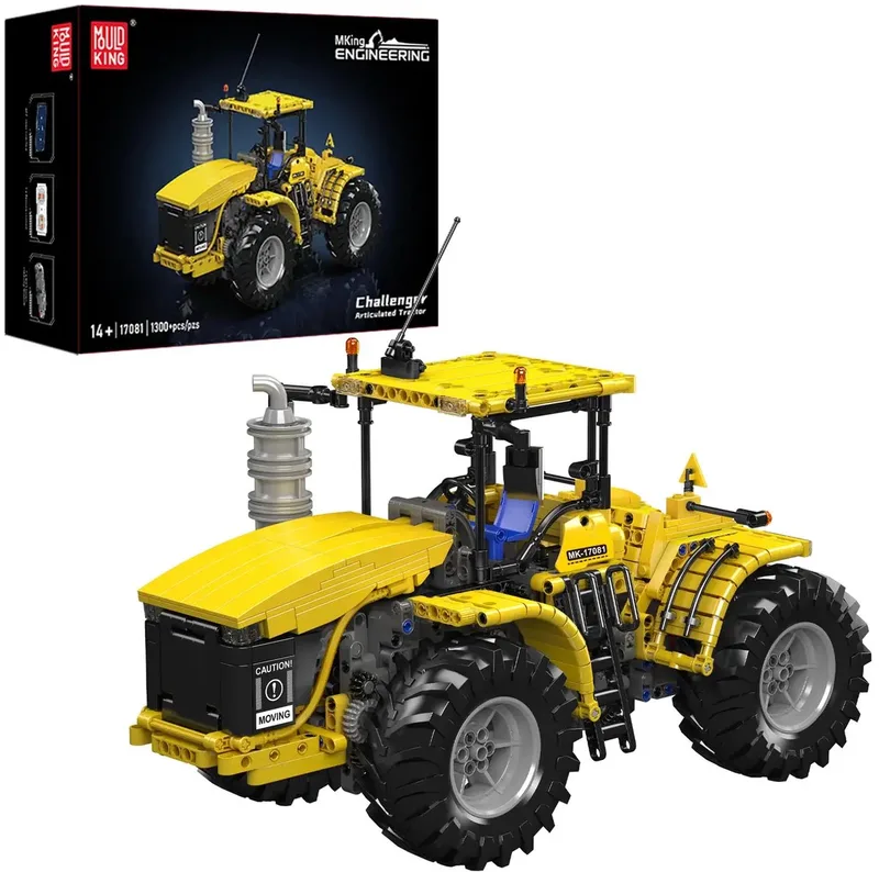 Mouldking 17081 - Tractor - RC - 1300 onderdelen - Bouwset - Past op bekende merken de Mould King en Geel – photo du produit