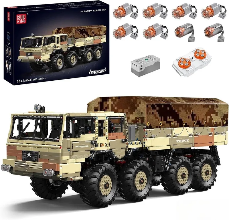 Mouldking 20040 - Tatra Kolos 8x8 - Militair - Bouwpakket - 4733 onderdelen - bestuurbaar - past op bekende merken fra Mould King i 20040 – produktbillede