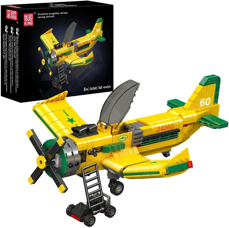 Propeller-racevliegtuig by Mould King in Jaune – product photo