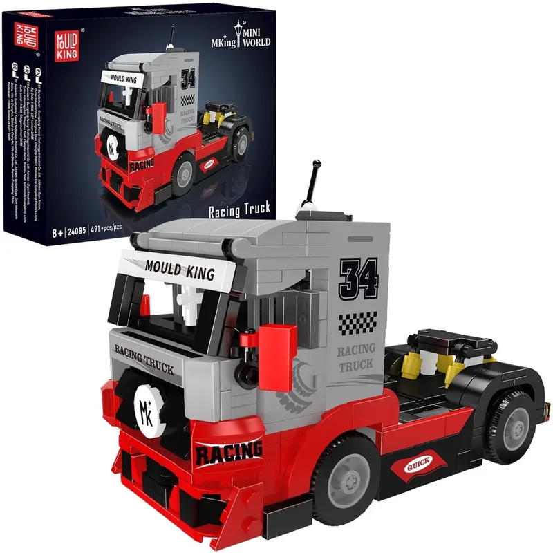 Racing-Truck fra Mould King i Rouge et gris – produktbillede