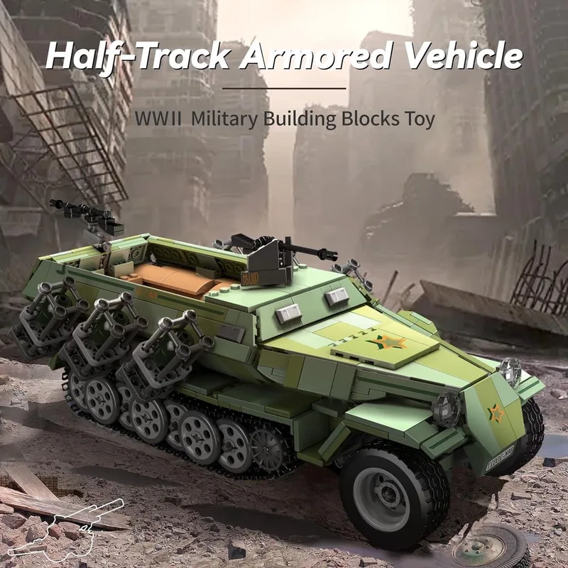 SD.KFZ.251/1 Remote Control de Mould King en Groen – photo du produit