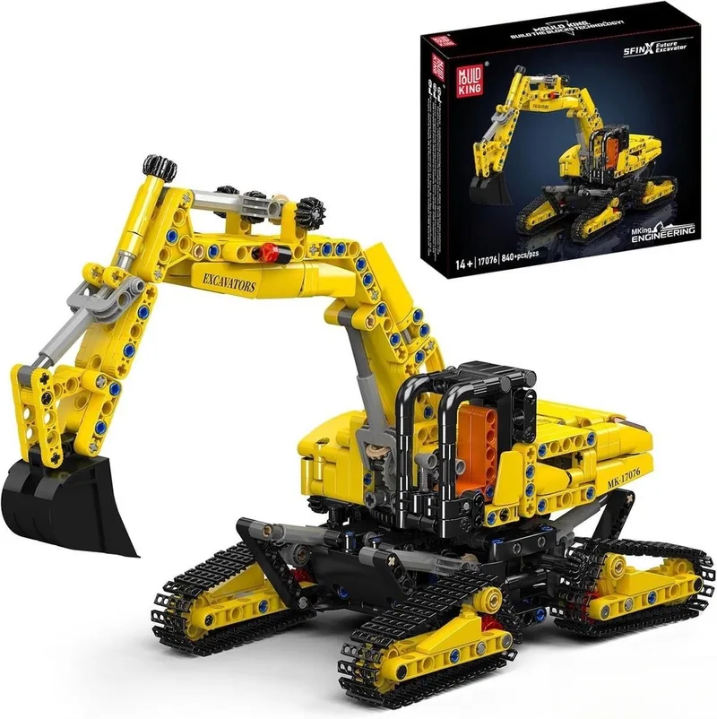 SFINX Future rupsgraafmachine 17076 fra Mould King i Constructies : Mobiele Graafmachine, 840 bouwblokken – produktbillede