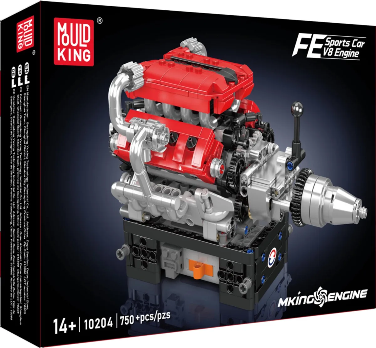 Sport Race auto technic motor | Speed champions icons modelbouw | Creator classic bouwpakket compatibel met lego sluban of mega bloks | Technische speelgoed ideas voor expert volwassenen & kinderen | 750 bouwstenen van Mould King in Modelbouw : FE motor, 750 bouwblokken – productfoto