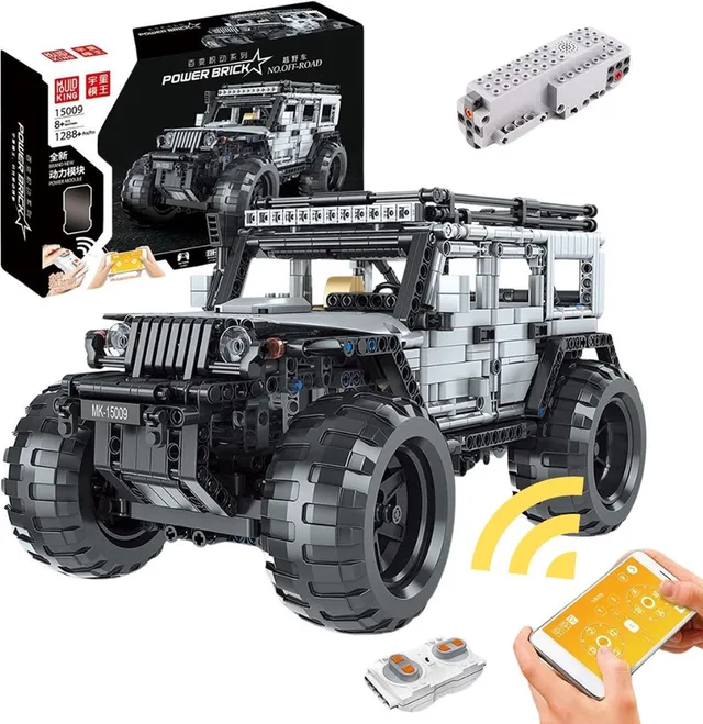 Technic Terreinwagen Truck rc auto | City speed champions adventure | Creator classic motor autos's bouwpakket | Technische speelgoed ideas voor expert volwassenen & kinderen | 1288 bouwstenen modelbouw (compatibel met lego of mega bloks