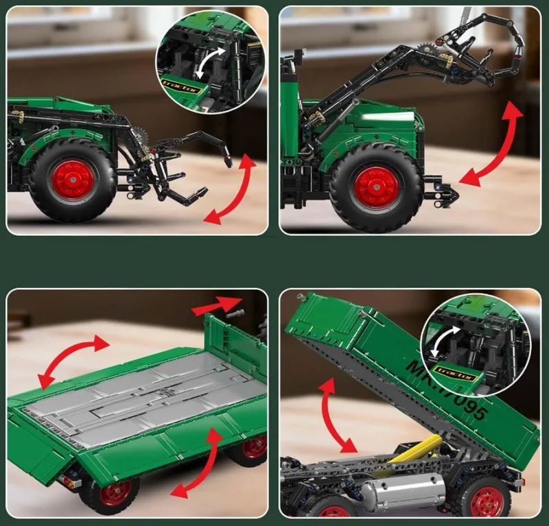 Traktor mit Kipp-Anhänger Konstruktionsspielsteine, (2368 St) by Mould King – product photo 5 of 5