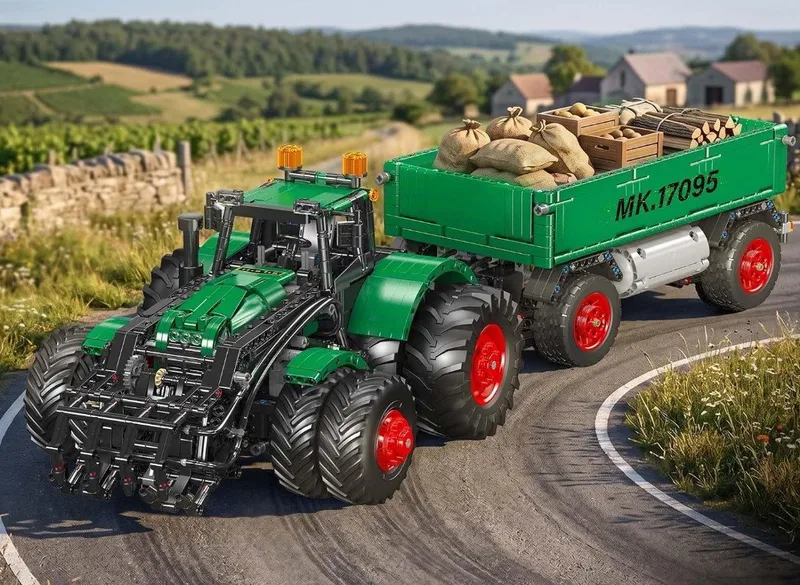 Traktor mit Kipp-Anhänger Konstruktionsspielsteine, (2368 St) by Mould King – product photo 3 of 5