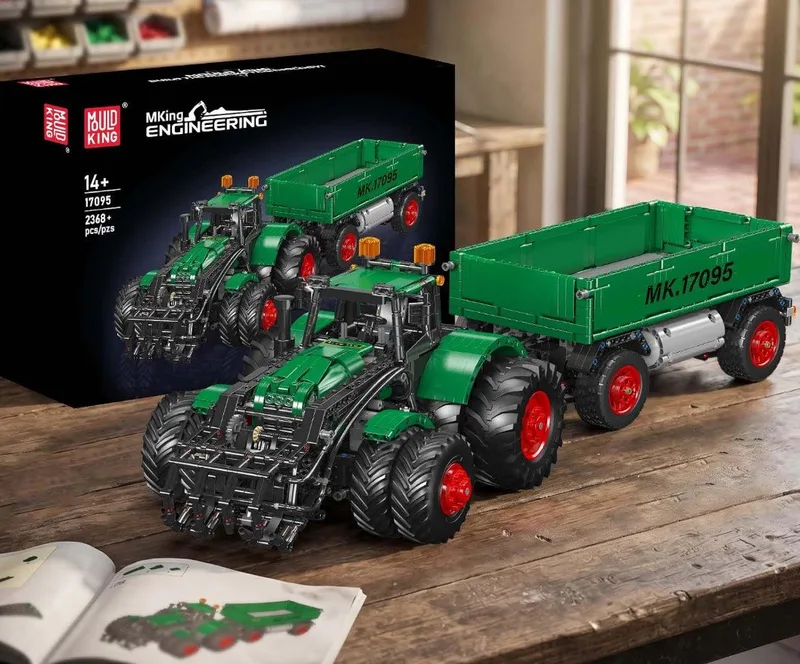 Traktor mit Kipp-Anhänger Konstruktionsspielsteine, (2368 St) by Mould King – product photo 4 of 5