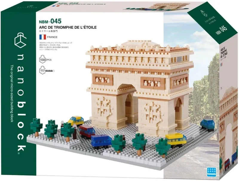 Nanoblock - Arc de Triomphe Deluxe - Baksteen Minifiguur 1560 stuks - Bouwpakket Montage Model Monumenten Parijs - Bouwpakket Speelgoed Kinderen 12 jaar en + Tiener Volwassenen - NBC045 by nanoblock in Multicolour – product photo