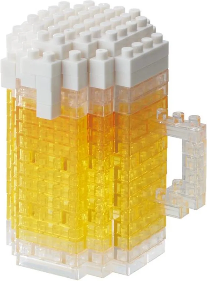 Nanoblock - Bier - Mini Brick Figuur - Bouwset - Pixel Bierpul Object Beeldjes Bouwpakket - NBC245 de nanoblock en Multicolore – photo du produit 1 sur 2