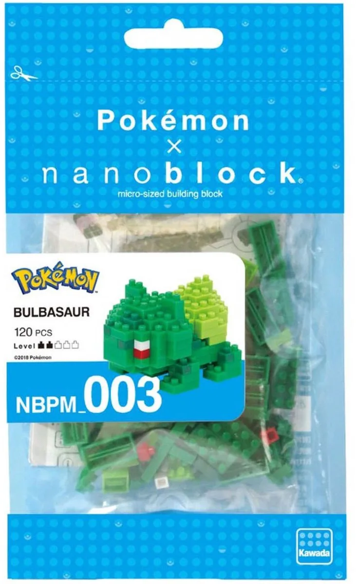 Nanoblock - Bulbasaur - Pokémon - Mini Brick Figuur - Bouwset - Bulbasaur Bulbasaur Figuur Bouwpakket in Pixel - NBPM003 by nanoblock in Bulbasaur – product photo