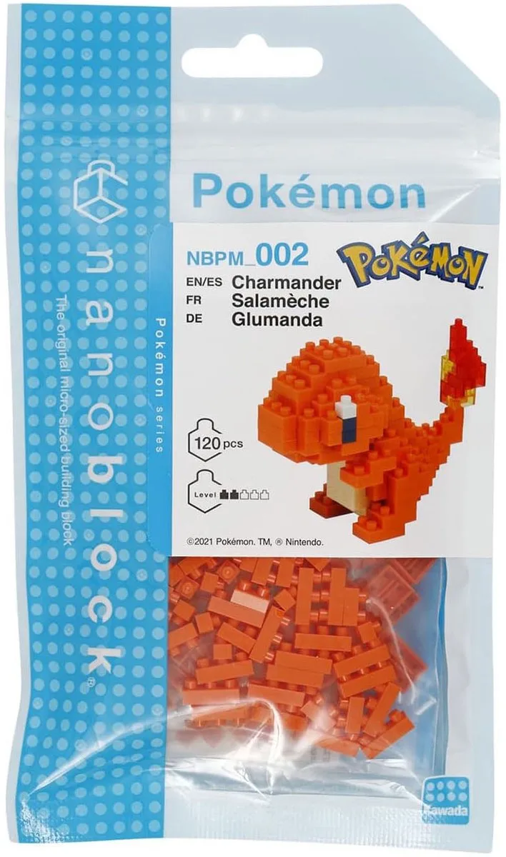 Nanoblock - Charmander - Pokémon - Mini Brick figuur - Bouwset - Pixel Charmander Pokémon figuur Kit - NBPM002 by nanoblock in Charmander – product photo