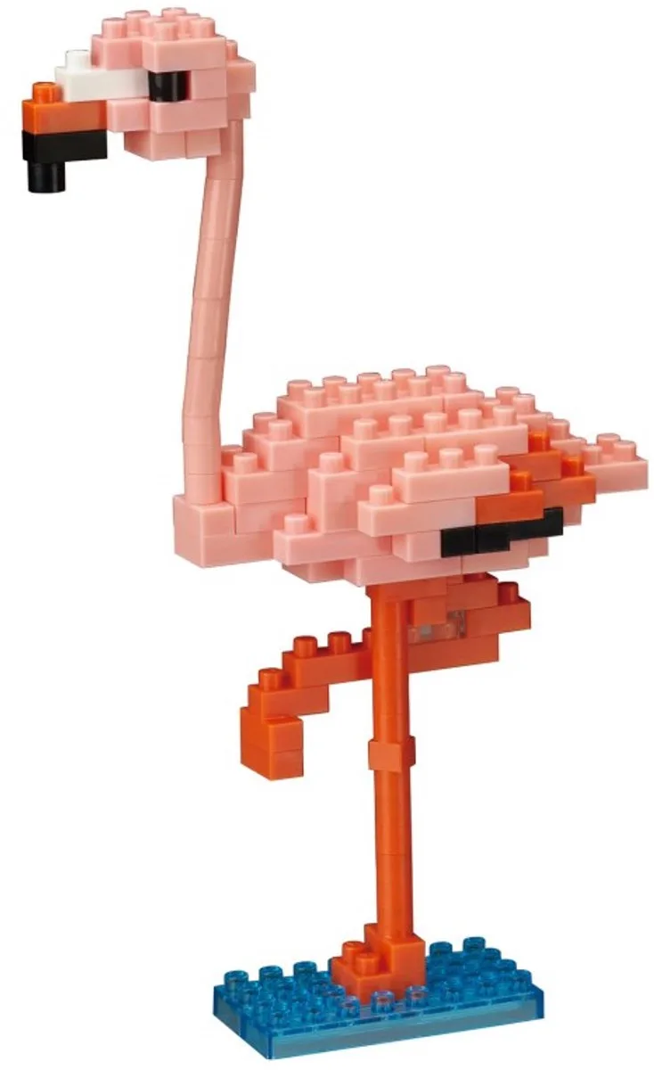 Nanoblock - Flamingo - Mini Brick Figuur - Bouwset - Pixel Vogel Dier Figuur Bouwpakket - NBC204 by nanoblock in Pink – product photo