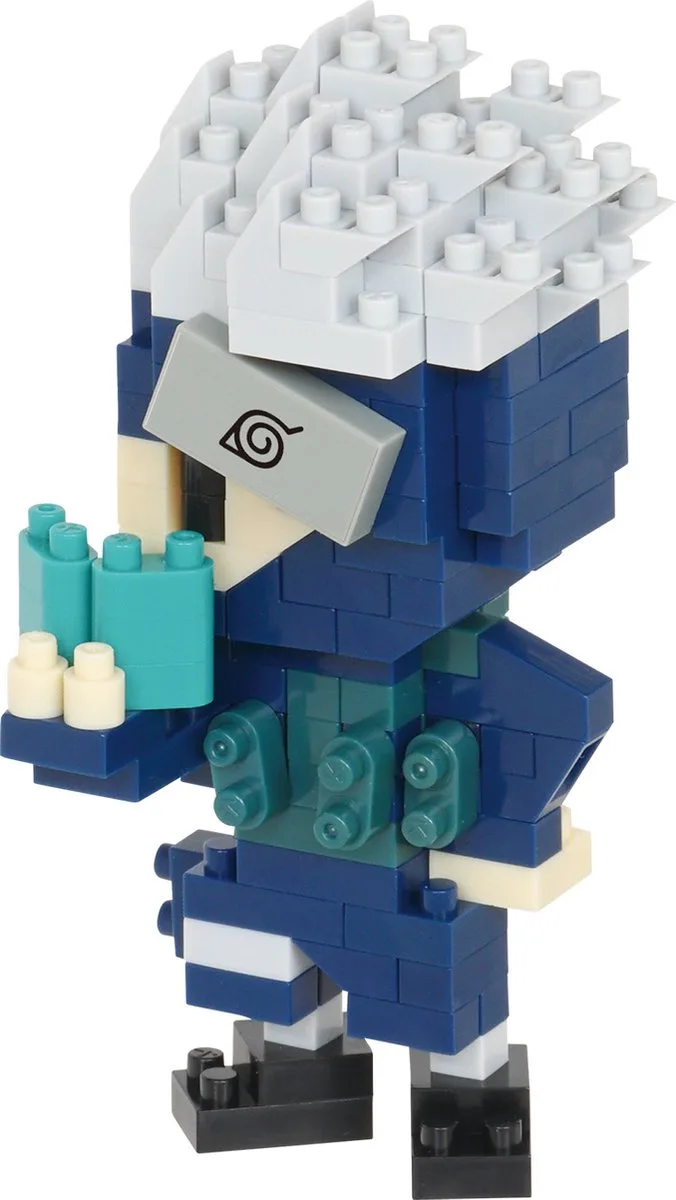 Nanoblock - Kakashi Hatake - Naruto Shippuden - Mini Brick figuur - Bouwset - Pixel Manga figuur bouwpakket - NBCC137 by nanoblock in Multicolour – product photo