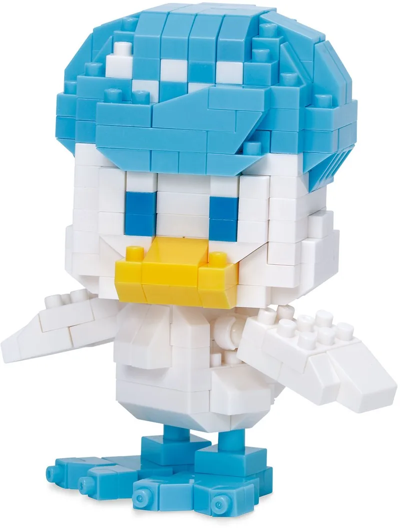 Nanoblock - Kapsel (Quaxly) - Pokémon - Mini Pokemon Brick Figuur - Pokémon Pixel Hoofdtooi Figuur Bouwpakket - Speelgoed Kinderen 12+ Tiener Volwassenen - NBPM03 by nanoblock in Blue – product photo