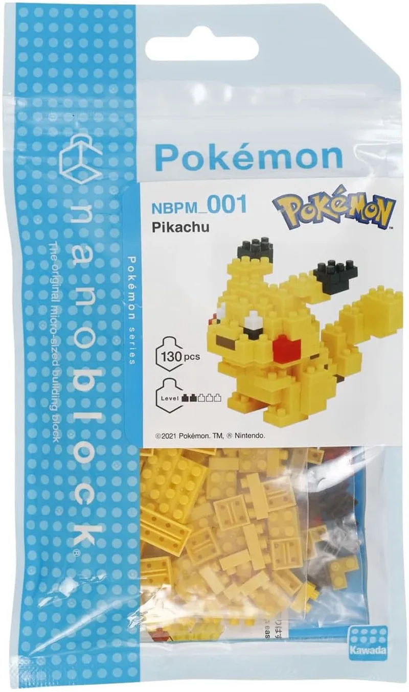 Nanoblock - Pikachu - Pokémon - Mini Brick Figuur - Bouwset - Pixel Pikachu Pokémon Figuur Bouwpakket - NBPM001 by nanoblock in Pikachu – product photo