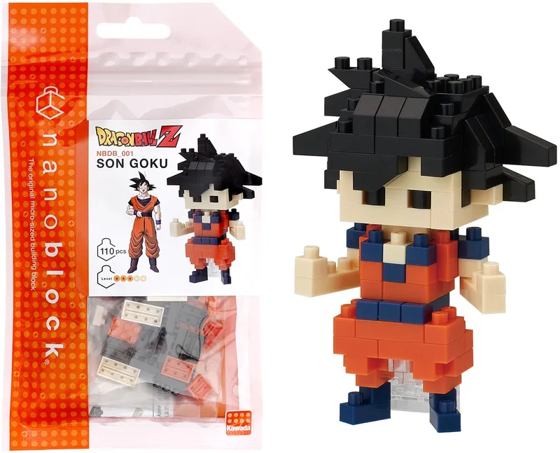 Nanoblock - Son Goku - Dragon Ball Z - Mini Brick figuur - Bouwset - Pixel Goku Manga figuur Bouwpakket - NBDB001 by nanoblock in Goku – product photo