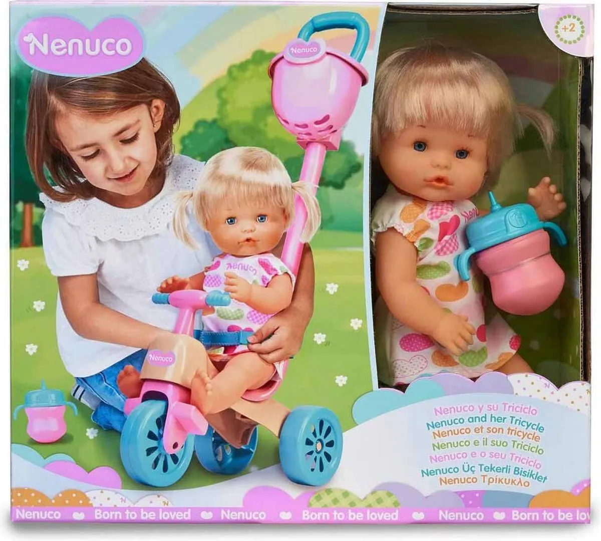 Babypop Nenuco Trike 35 cm van Nenuco in Meerkleurig – productfoto
