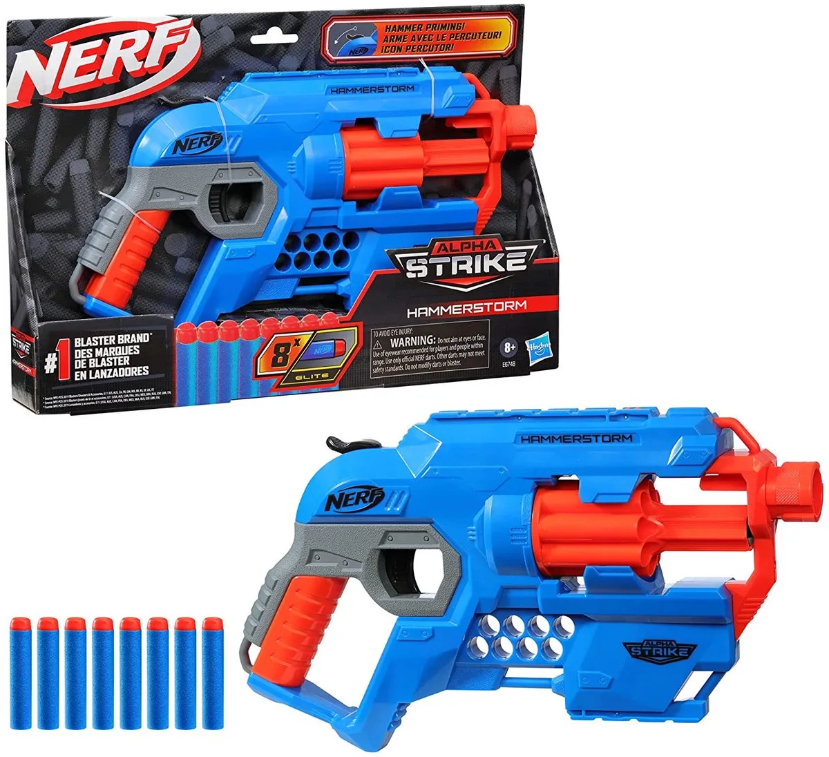 Alpha Strike Hammerstorm 8x elite pijltjes - Sinterklaas Cadeau - Schoencadeautjes Sinterklaas de Nerf en Bleu – photo du produit