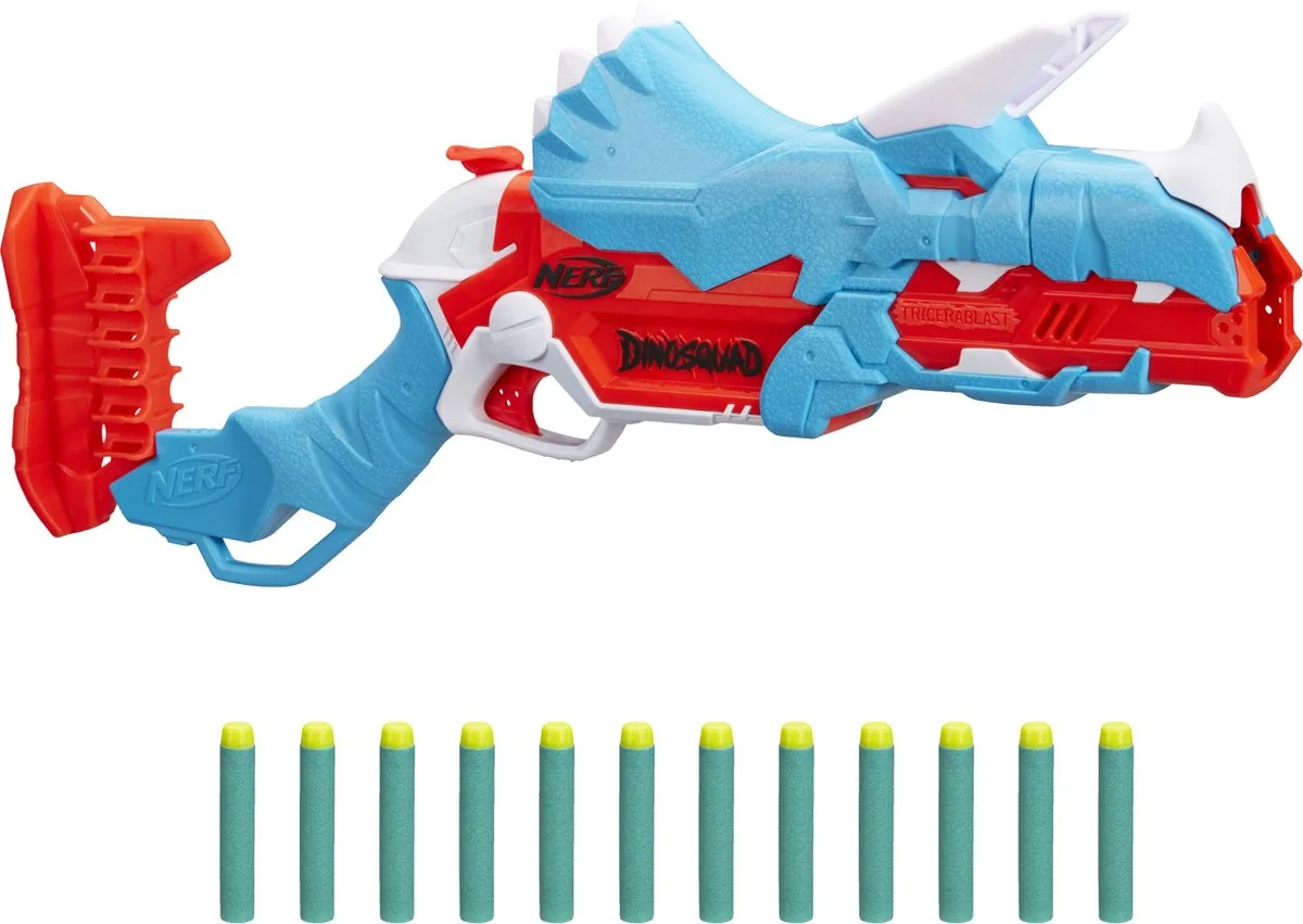 DinoSquad Tricerablast de Nerf en Bleu, Rouge – photo du produit