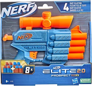 Elite 2.0 Prospect QS 4 - Blaster fra Nerf i Blå – produktbillede 1 af 5