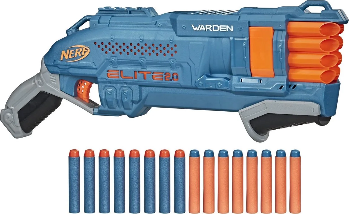 N-Strike Elite 2.0 Warden DB-8 fra Nerf i Blå, Orange – produktbillede