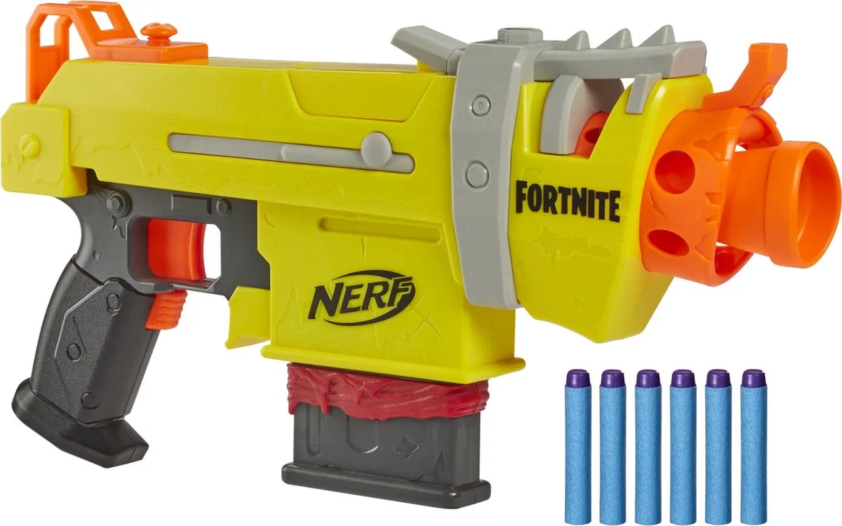 Fortnite SMG-L fra Nerf i Sort, Orange, Rød, Gul – produktbillede