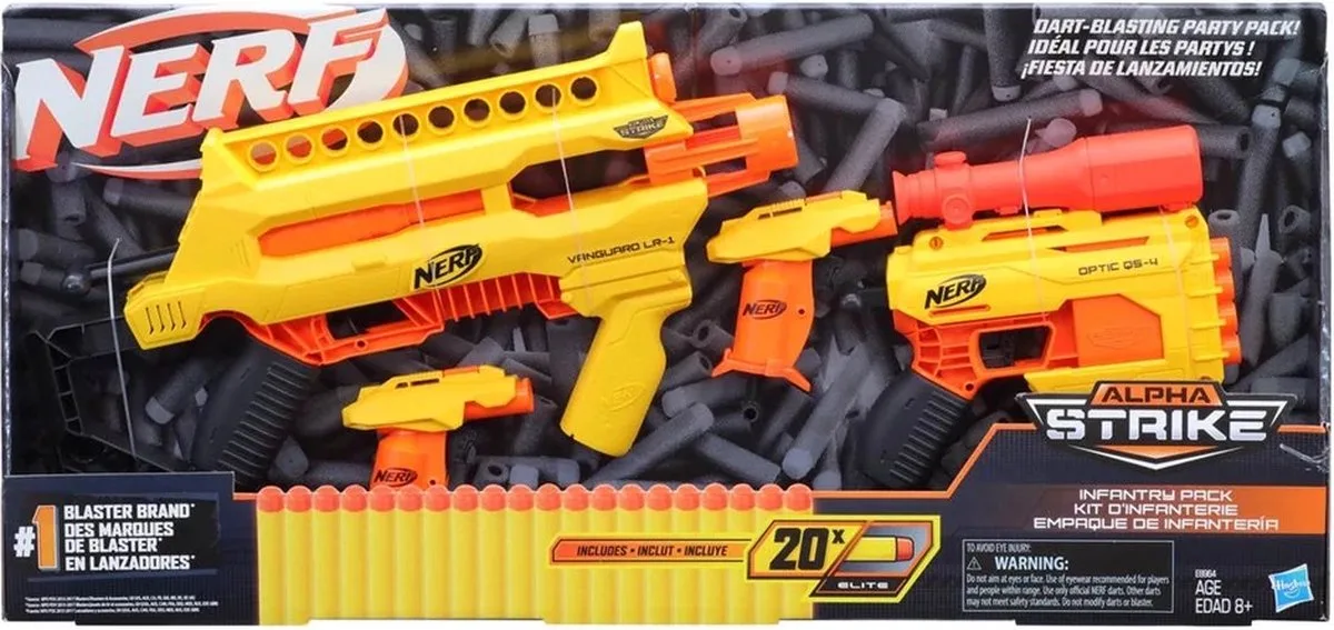 Hasbro NERF Alpha Strike Infantry Set de Nerf en Orange – photo du produit