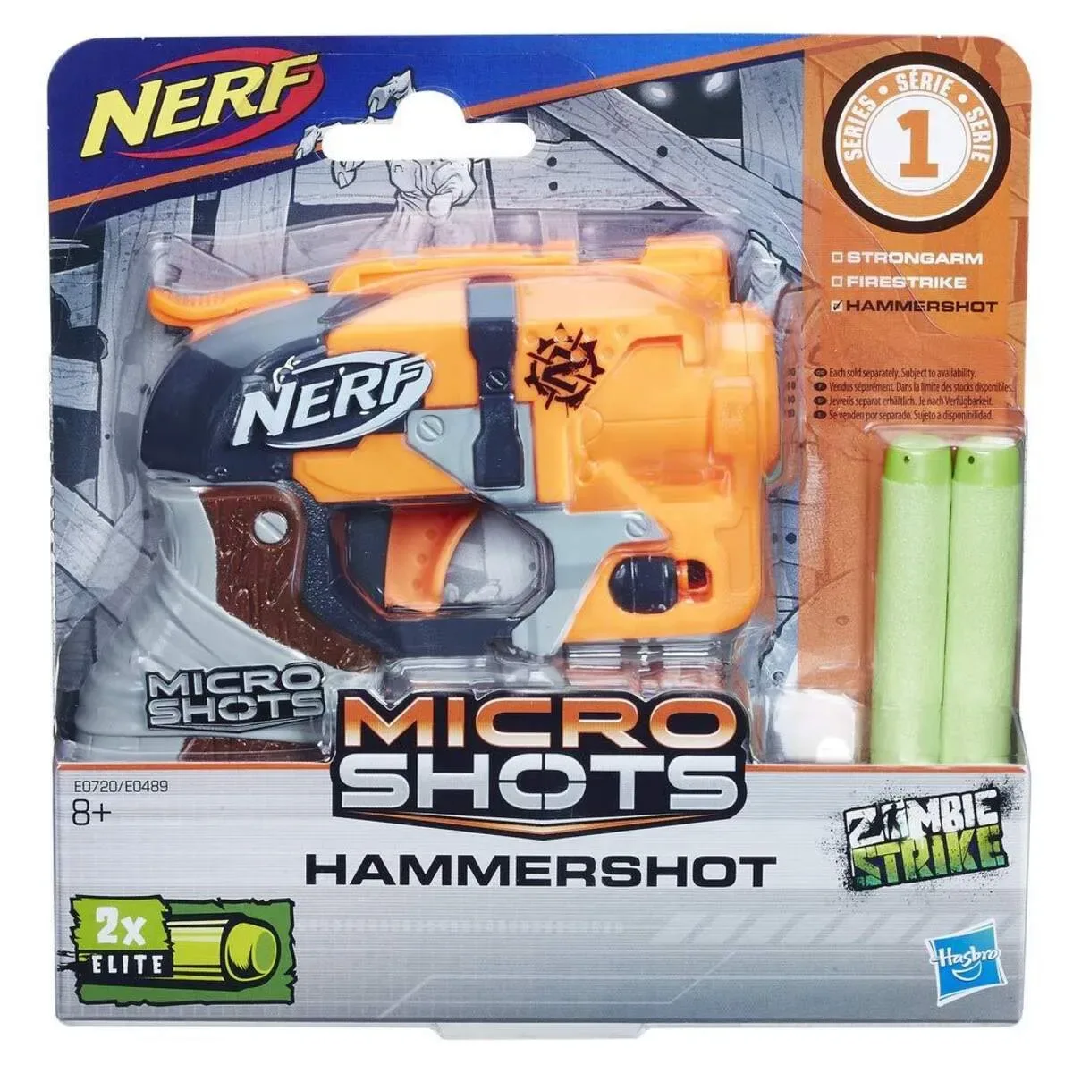 MicroShots HammerShot Nerf Gun, orange/grau de Nerf – photo du produit