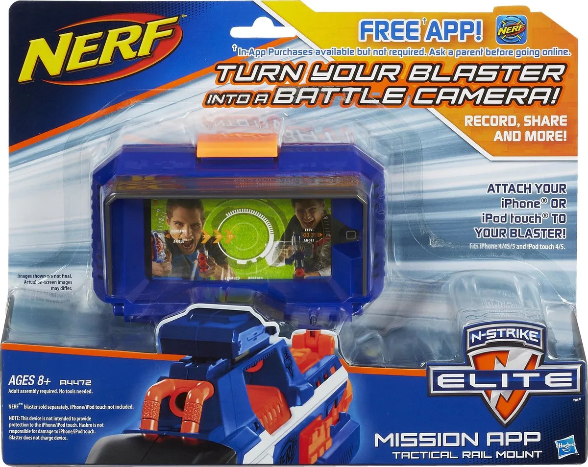 N-Strike Elite Mission App Tactical Rail Mount von Nerf in Blau – Produktfoto