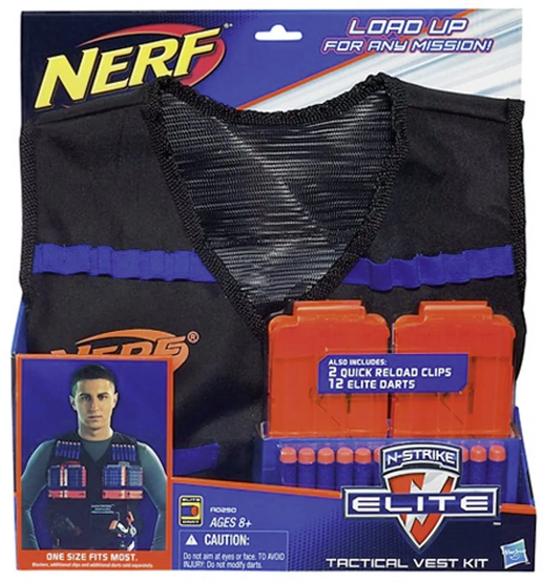 N-Strike Elite Tactical Vest von Nerf in Schwarz – Produktfoto